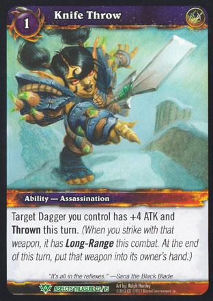 World of Warcraft TCG | Knife Throw - Battle of Aspects Treasure 22/75 | The Nerd Merchant