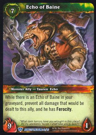 World of Warcraft TCG | Echo of Baine - Battle of Aspects Treasure 44/75 | The Nerd Merchant