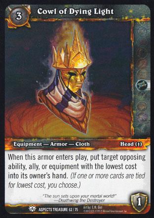 World of Warcraft TCG | Cowl of Dying Light - Battle of Aspects Treasure 62/75 | The Nerd Merchant