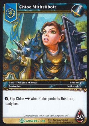 World of Warcraft TCG |Chloe Mithrilbolt - Blood of the Gladiators 2/208 | The Nerd Merchant