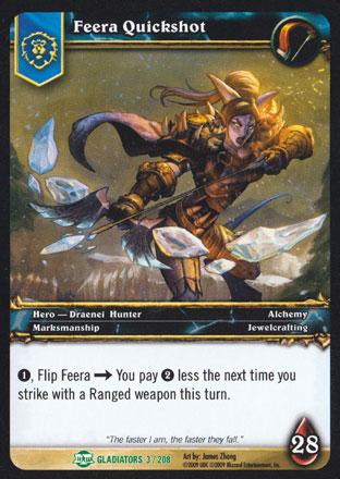 World of Warcraft TCG |Feera Quickshot - Blood of the Gladiators 3/208 | The Nerd Merchant