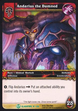 World of Warcraft TCG |Andarius the Damned - Blood of the Gladiators 10/208 | The Nerd Merchant