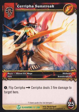 World of Warcraft TCG |Cerripha Sunstreak - Blood of the Gladiators 13/208 | The Nerd Merchant