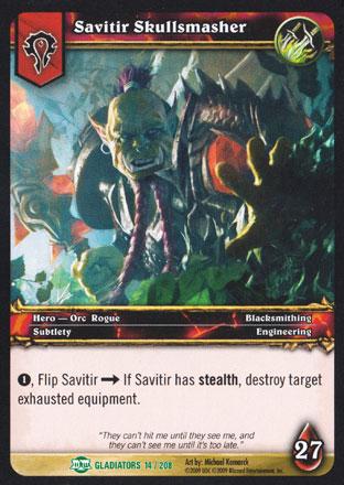 World of Warcraft TCG |Savitir Skullsmasher - Blood of the Gladiators 14/208 | The Nerd Merchant