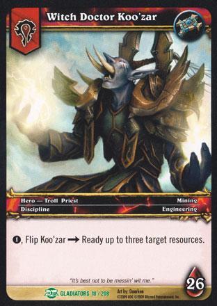 World of Warcraft TCG |Witch Doctor Koo'zar (Foil) - Blood of the Gladiators 18/208 | The Nerd Merchant