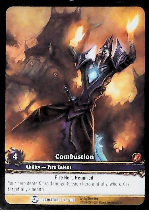 World of Warcraft TCG | Combustion (Extended Art) - Blood of the Gladiators 34/208 | The Nerd Merchant