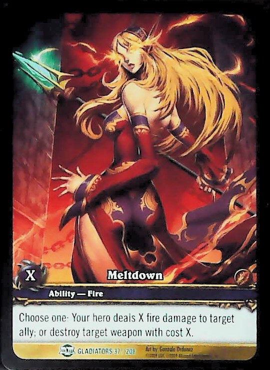 World of Warcraft TCG | Meltdown (Extended Art) - Blood of the Gladiators 37/208 | The Nerd Merchant