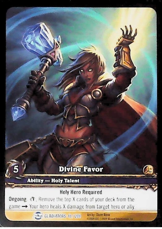 World of Warcraft TCG | Divine Favor (Extended Art) - Blood of the Gladiators 41/208 | The Nerd Merchant