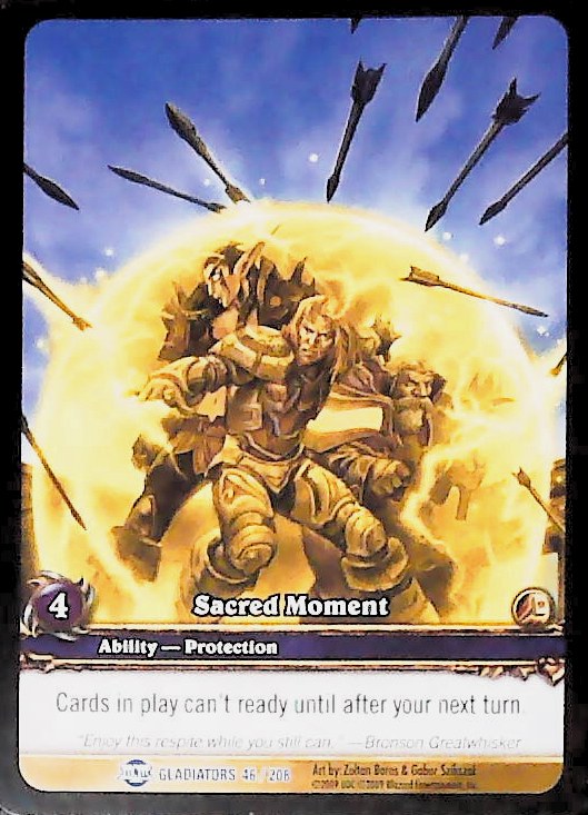 World of Warcraft TCG | Sacred Moment (Extended Art) - Blood of the Gladiators 46/208 | The Nerd Merchant