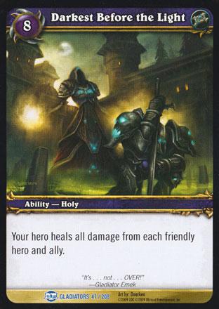 World of Warcraft TCG |Darkest Before the Light - Blood of Gladiators 47/208 | The Nerd Merchant