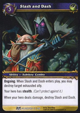 World of Warcraft TCG |Slash and Dash - Blood of the Gladiators 57/208 | The Nerd Merchant