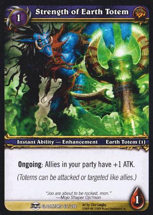 World of Warcraft TCG |Strength of Earth Totem - Blood of the Gladiators 65/208 | The Nerd Merchant
