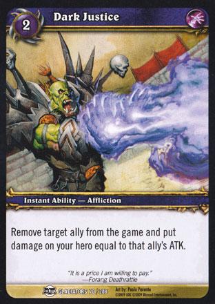 World of Warcraft TCG |Dark Justice - Blood of the Gladiators 70/208 | The Nerd Merchant