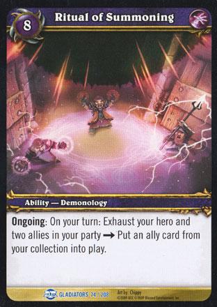 World of Warcraft TCG |Ritual of Summoning - Blood of Gladiators 74/208 | The Nerd Merchant