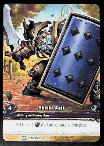 World of Warcraft TCG | Shield Wall (Extended Art) - Blood of the Gladiators 81/208 | The Nerd Merchant