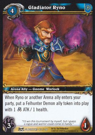 World of Warcraft TCG |Gladiator Ryno - Blood of the Gladiators 107/208 | The Nerd Merchant