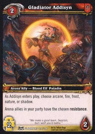 World of Warcraft TCG |Gladiator Addisyn - Blood of the Gladiators 124/208 | The Nerd Merchant