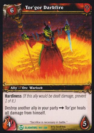 World of Warcraft TCG |Tor'gor Darkfire - Blood of the Gladiators 144/208 | The Nerd Merchant