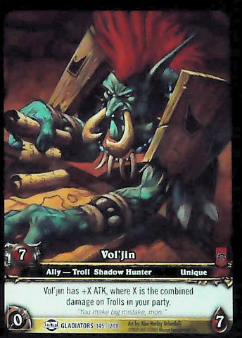 World of Warcraft TCG | Vol'jin (Extended Art) - Blood of the Gladiators 145/208 | The Nerd Merchant