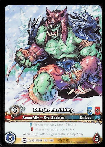 World of Warcraft TCG | Rehgar Earthfury (Extended Art) - Blood of the Gladiators 149/208 | The Nerd Merchant