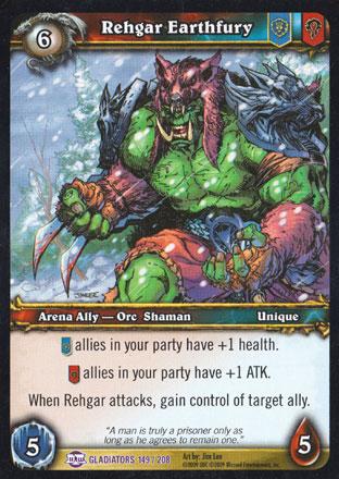 World of Warcraft TCG |Rehgar Earthfury - Blood of the Gladiators 149/208 | The Nerd Merchant