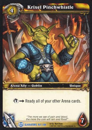 World of Warcraft TCG | Krixel Pinchwhistle - Blood of Gladiators 151/208 | The Nerd Merchant