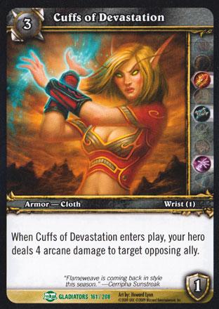 World of Warcraft TCG |Cuffs of Devastation - Blood of the Gladiators 161/208 | The Nerd Merchant