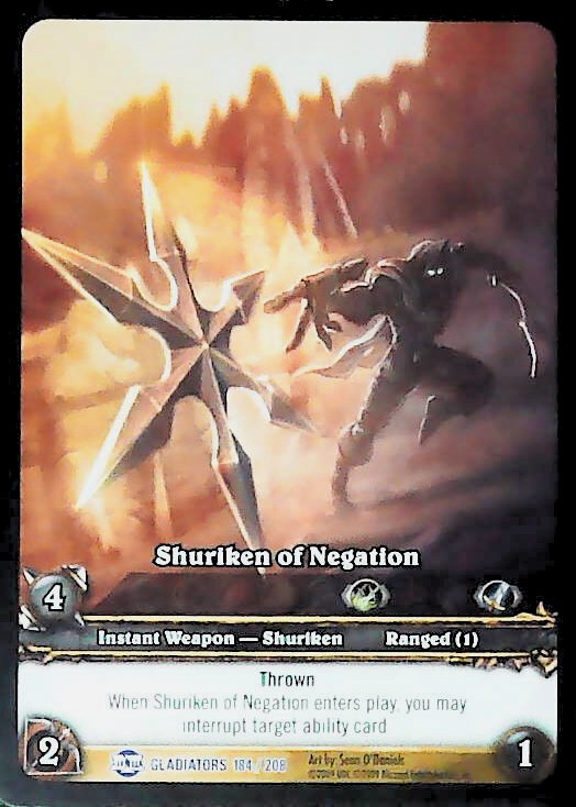 World of Warcraft TCG | Shuriken Of Negation (Extended Art) - Blood of the Gladiators 184/208 | The Nerd Merchant