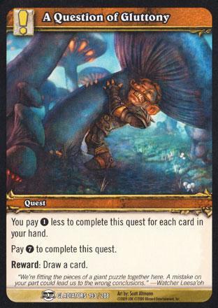 World of Warcraft TCG |A Question of Gluttony (Foil) - Blood of the Gladiators 193/208 | The Nerd Merchant