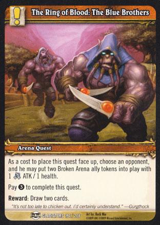 World of Warcraft TCG |The Ring of Blood: The Blue Brothers - Blood of the Gladiators 194/208 | The Nerd Merchant