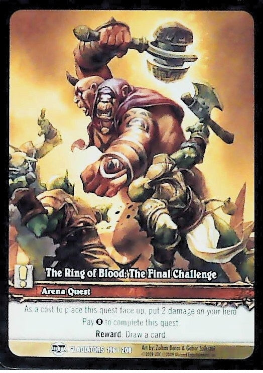 World of Warcraft TCG | The Ring of Blood: The Final Challenge (Extended Art) - Blood of the Gladiators 196/208 | The Nerd Merchant