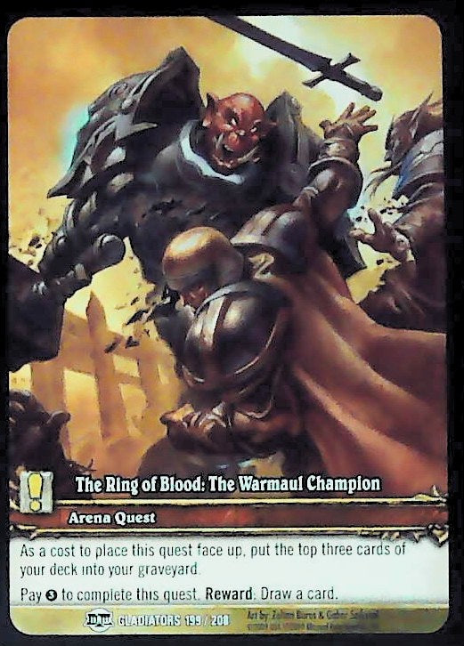 World of Warcraft TCG | The Ring of Blood: The Warmaul Champion (Extended Art) - Blood of the Gladiators 199/208 | The Nerd Merchant