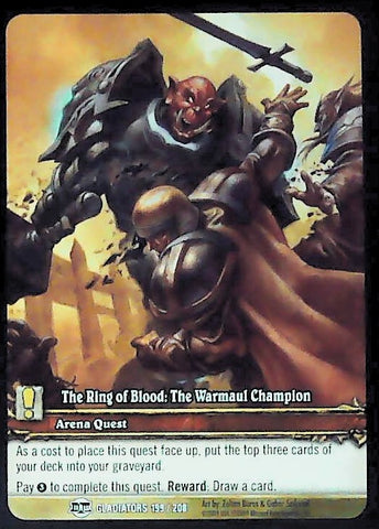 World of Warcraft TCG | The Ring of Blood: The Warmaul Champion (Extended Art) - Blood of the Gladiators 199/208 | The Nerd Merchant