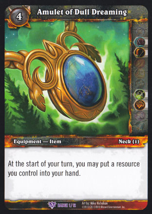 World of Warcraft TCG | Amulet of Dull Dreaming - Badge of Justice | The Nerd Merchant