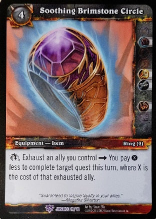 World of Warcraft TCG | Soothing Brimstone Circle - Badge of Justice | The Nerd Merchant
