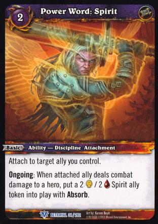 World of Warcraft TCG | Power Word: Spirit - Betrayal of the Guardian 34/202 | The Nerd Merchant