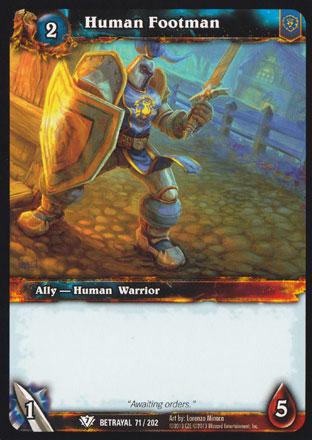 World of Warcraft TCG | Human Footman - Betrayal of the Guardian 71/202 | The Nerd Merchant