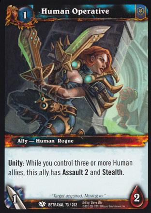 World of Warcraft TCG | Human Operative - Betrayal of the Guardian 73/202 | The Nerd Merchant