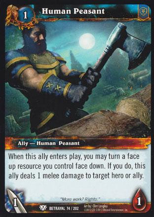 World of Warcraft TCG | Human Peasant - Betrayal of the Guardian 74/202 | The Nerd Merchant