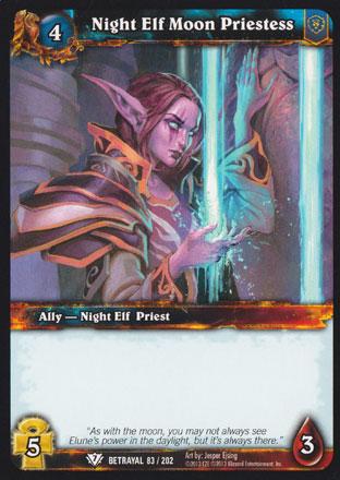 World of Warcraft TCG | Night Elf Priestess - Betrayal of the Guardian 83/202 | The Nerd Merchant