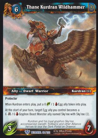 World of Warcraft TCG | Thane Kurdran Wildhammer - Betrayal of the Guardian 86/202 | The Nerd Merchant