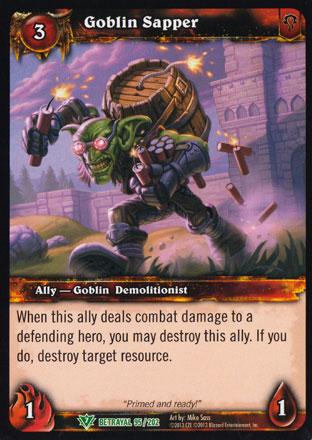 World of Warcraft TCG | Goblin Sapper - Betrayal of the Guardian 95/202 | The Nerd Merchant