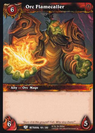 World of Warcraft TCG | Orc Flamecaller - Betrayal of the Guardian 101/202 | The Nerd Merchant