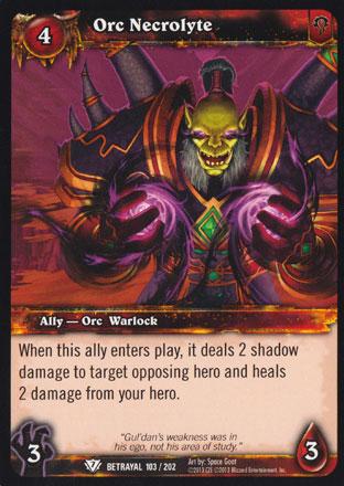World of Warcraft TCG | Orc Necrolyte - Betrayal of the Guardian 103/202 | The Nerd Merchant