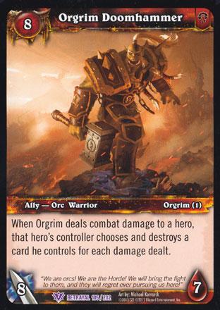 World of Warcraft TCG | Orgrim Doomhammer - Betrayal of the Guardian 105/202 | The Nerd Merchant