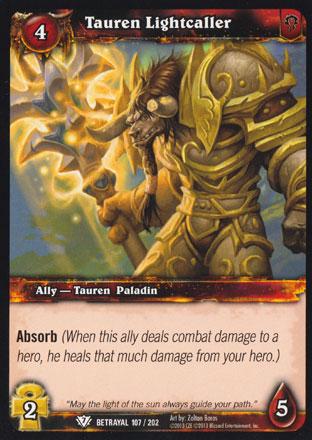 World of Warcraft TCG | Tauren Lightcaller - Betrayal of the Guardian 107/202 | The Nerd Merchant