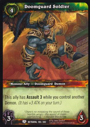 World of Warcraft TCG | Doomguard Soldier - Betrayal of the Guardian 135/202 | The Nerd Merchant