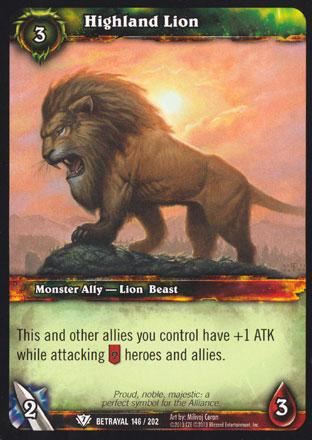 World of Warcraft TCG | Highland Lion - Betrayal of the Guardian 146/202 | The Nerd Merchant