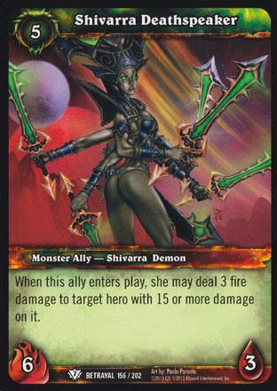 World of Warcraft TCG | Shivarra Deathspeaker - Betrayal of the Guardian 156/202 | The Nerd Merchant