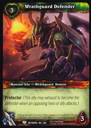 World of Warcraft TCG | Wrathguard Defender - Betrayal of the Guardian 165/202 | The Nerd Merchant